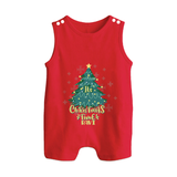 Christmas Time – Personalized   Romper Suit - RED - 0 - 5 Months Old (Chest 18")