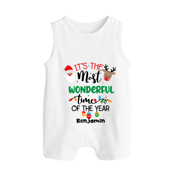 It’s the Most Wonderful Time of the Year |Custom   Romper Suit - WHITE - 0 - 5 Months Old (Chest 18")