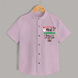 "ItÕs The Most Wonderful Time Of The Year " - Christmas Themed Kids Shirt With Customized name - PINK - 0 - 6 Months Old (Chest 23")