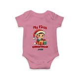 Customized My First Christmas Imprinted Romper With Name For Babies - ONION - 0 - 3 Months Old (Chest 16")