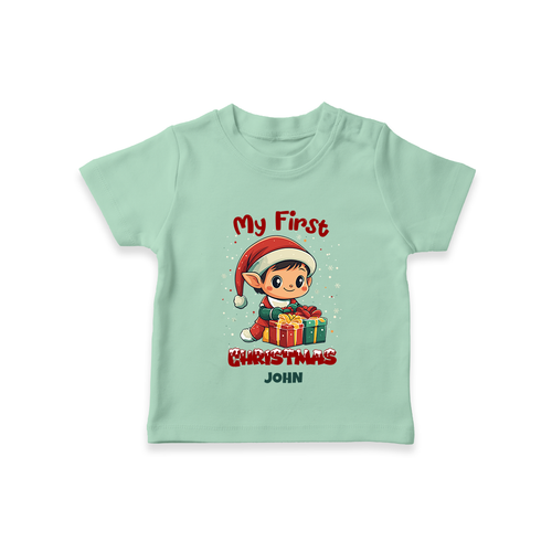 Customized My First Christmas Imprinted T-Shirt With Name For Babies