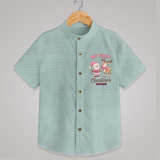 My 1st Christmas - Cute Imprinted Shirt With Name For Kids - ARCTIC BLUE - 0 - 6 Months Old (Chest 23")