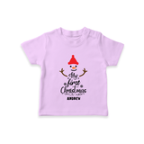 My 1st Christmas - Cute Imprinted Christmas T-Shirt With Name For Babies - LILAC - 0-5 Months Old (Chest 17")