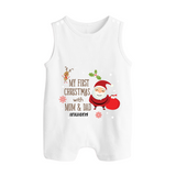 My First Christmas with Mom & Dad |Custom   Romper Suit - WHITE - 0 - 5 Months Old (Chest 18")