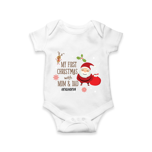 My First Christmas with Mom & Dad |Custom Baby Romper