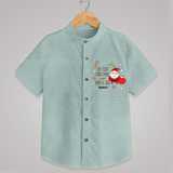 My First Christmas With Mom And Dad - Customized Shirt With Name For Kids - ARCTIC BLUE - 0 - 6 Months Old (Chest 23")