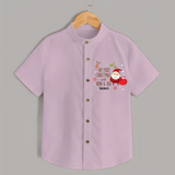 My First Christmas With Mom And Dad - Customized Shirt With Name For Kids - PINK - 0 - 6 Months Old (Chest 23")