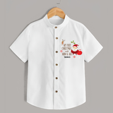 My First Christmas With Mom And Dad - Customized Shirt With Name For Kids - WHITE - 0 - 6 Months Old (Chest 23")