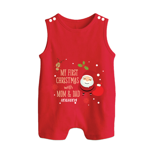 My First Christmas with Mom & Dad |Custom   Romper Suit
