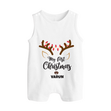 My 1st Christmas |Custom Romper Suit - WHITE - 0 - 5 Months Old (Chest 18")