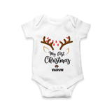 My 1st Christmas |Custom Romper - WHITE - New Born (Chest 14")