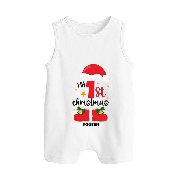 My 1st Christmas -   Romper Suit - WHITE - 0 - 5 Months Old (Chest 18")