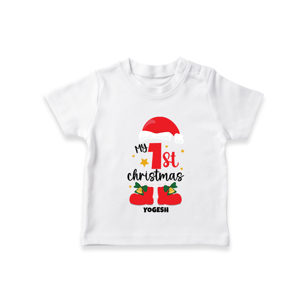 My 1st Christmas -   T-Shirt - WHITE - 0-5 Months Old (Chest 17")