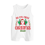 Its my 1st First Christmas |Custom   Romper Suit - WHITE - 0 - 5 Months Old (Chest 18")
