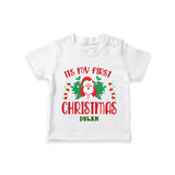 Its my 1st First Christmas |Custom   T-Shirt - WHITE - 0-5 Months Old (Chest 17")