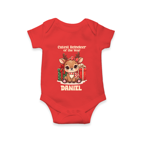 Cutest Reindeer of the Year Romper | Personalized Christmas Baby Romper