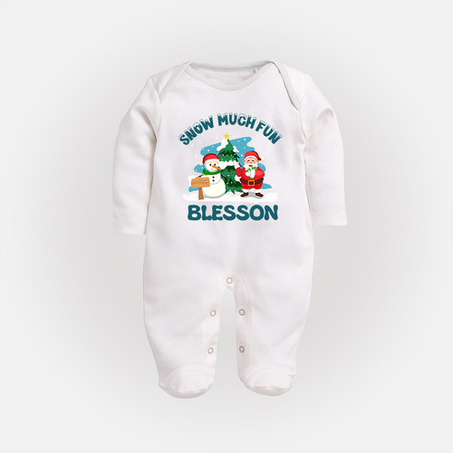 Snow Much Fun Sleep Suit / Full Sleeve BodySuit | Cozy Christmas Baby Outfit