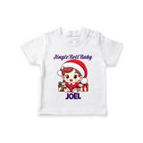 Jingle Bell Baby T - Shirt for Boy | Personalized Christmas Baby T - Shirt - WHITE - 0-5 Months Old (Chest 17")