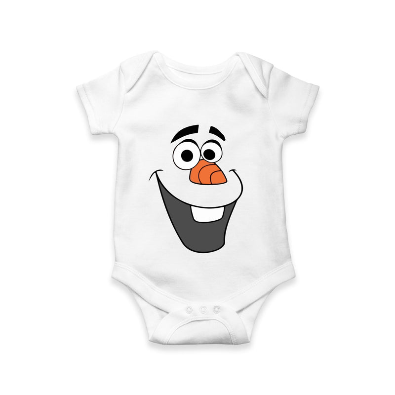 Frozen Snowman Face Christmas Romper