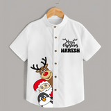 Reindeer, Santa & Penguin Kids Festive Shirt