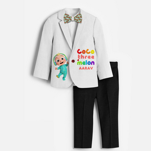 Third Year Cocomelon Themed Customized Knitted Blazer With Name For Kids