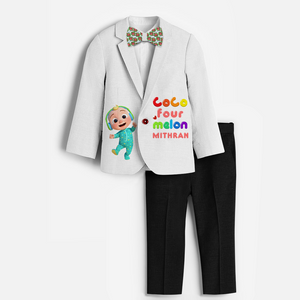 Fourth Year Cocomelon Themed Customized Knitted Blazer With Name For Kids