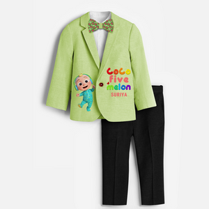 Fifth Year Cocomelon Themed Customized Knitted Blazer With Name For Kids