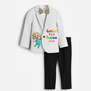 Tenth Year Cocomelon Themed Customized Knitted Blazer With Name For Kids