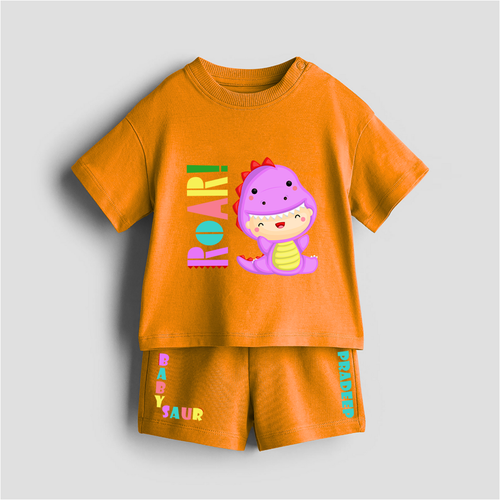 Babysaur - Customized Kids Co-ord Set With Name For Boys & Girls (Ages 1 - 13)