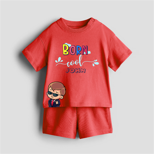 Born Cool - Customized Kids Co-ord Set With Name For Boys & Girls (Ages 1 - 13)