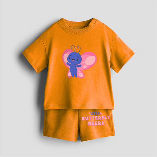 Social Butterfly - Customized Kids Co-ord Set With Name For Boys & Girls (Ages 1 - 13)