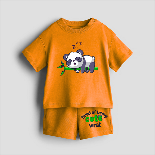 Tired Of Being Cute - Customized Kids Co-ord Set With Name For Boys & Girls (Ages 1 - 13)