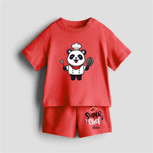 Super Chef - Customized Kids Co-ord Set With Name For Boys & Girls (Ages 1 - 13)