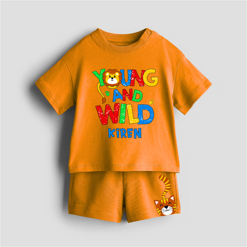 Young And Wild - Customized Kids Co-ord Set With Name For Boys & Girls (Ages 1 - 13)