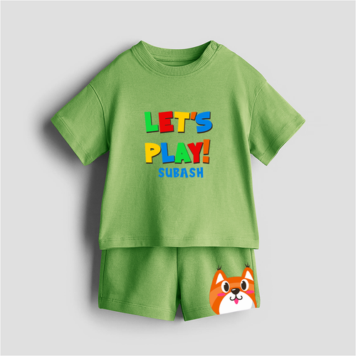 Lets Play! - Customized Kids Co-ord Set With Name For Boys & Girls (Ages 1 - 13)