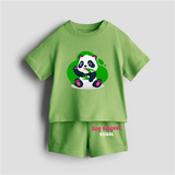 Hug Magnet - Customized Kids Co-ord Set With Name For Boys & Girls (Ages 0 - 13) - KIWI GREEN - 0-5 months old  (Chest 18")