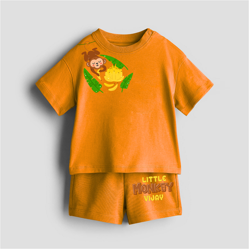 Little Monkey - Customized Kids Co-ord Set With Name For Boys & Girls (Ages 1 - 13)