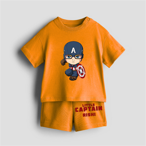 Little Captain - Customized Kids Co-ord Set With Name For Boys & Girls (Ages 1 - 13)