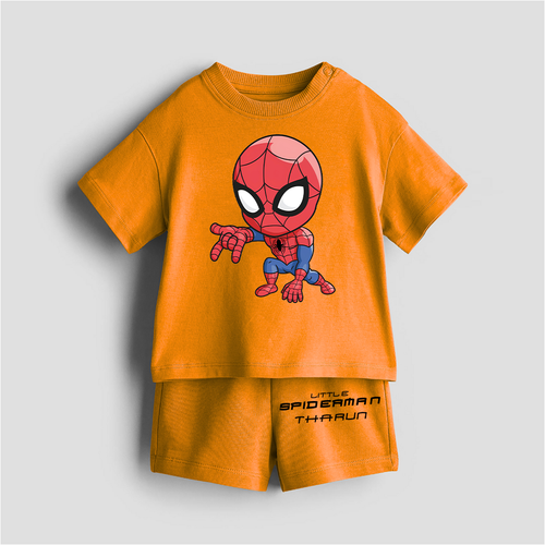 Little Spiderman - Customized Kids Co-ord Set With Name For Boys & Girls (Ages 1 - 13)