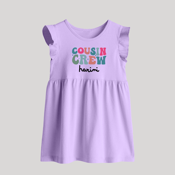 Cousin Crew Baby Frock | Matching Outfits for Baby Cousins - LILAC - 0 - 3 Months Old (Chest 17")