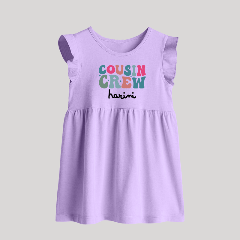 Cousin Crew Baby Frock | Matching Outfits for Baby Cousins - LILAC - 0 - 3 Months Old (Chest 17")