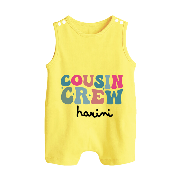 Cousin Crew Romper Suit / Sleeveless Romper | Matching Outfits for Baby Cousins - PASTEL YELLOW - 0 - 5 Months Old (Chest 18")