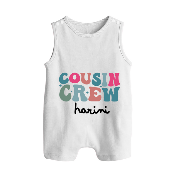 Cousin Crew Romper Suit / Sleeveless Romper | Matching Outfits for Baby Cousins - WHITE - 0 - 5 Months Old (Chest 18")