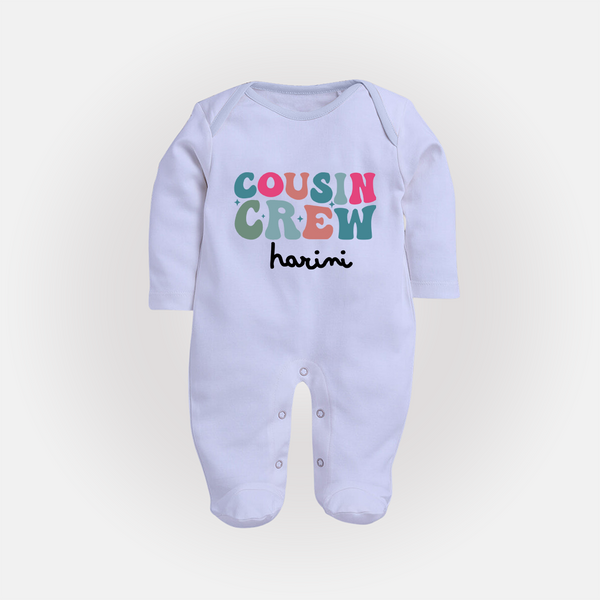 Cousin Crew Sleep Suit / Full Sleeve Bodysuit | Matching Outfits for Baby Cousins - BABY BLUE - New Born (Chest 7.5")