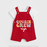 Cousin Crew Dungaree Set | Matching Outfits for Baby Cousins - RED - 0 - 5 Months Old (Chest 18")