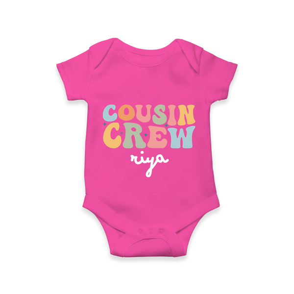 Cousin Crew Romper / Onesie | Matching Outfits for Baby Cousins - HOT PINK - New Born (Chest 14")