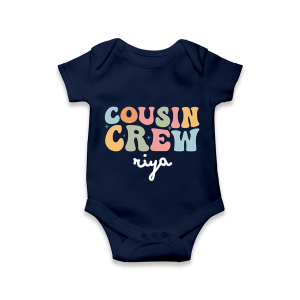 Cousin Crew Romper / Onesie | Matching Outfits for Baby Cousins - NAVY BLUE - New Born (Chest 14")