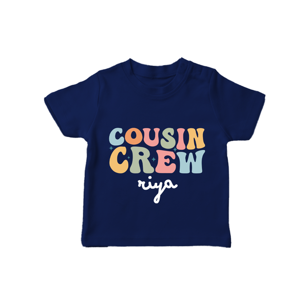 Cousin Crew T-Shirt | Matching Outfits for Baby Cousins - NAVY BLUE - 0-5 Months Old (Chest 17")