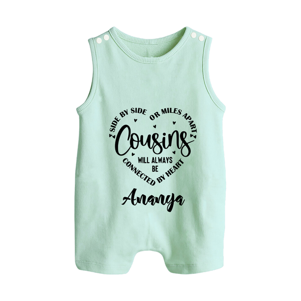 Cousin Connection Romper Suit / Sleeveless Romper | Customizable Baby Clothing - MINT GREEN - 0 - 5 Months Old (Chest 18")