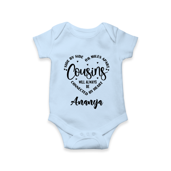 Cousin Connection Romper / Onesie | Customizable Baby Clothing - BABY BLUE - New Born (Chest 14")